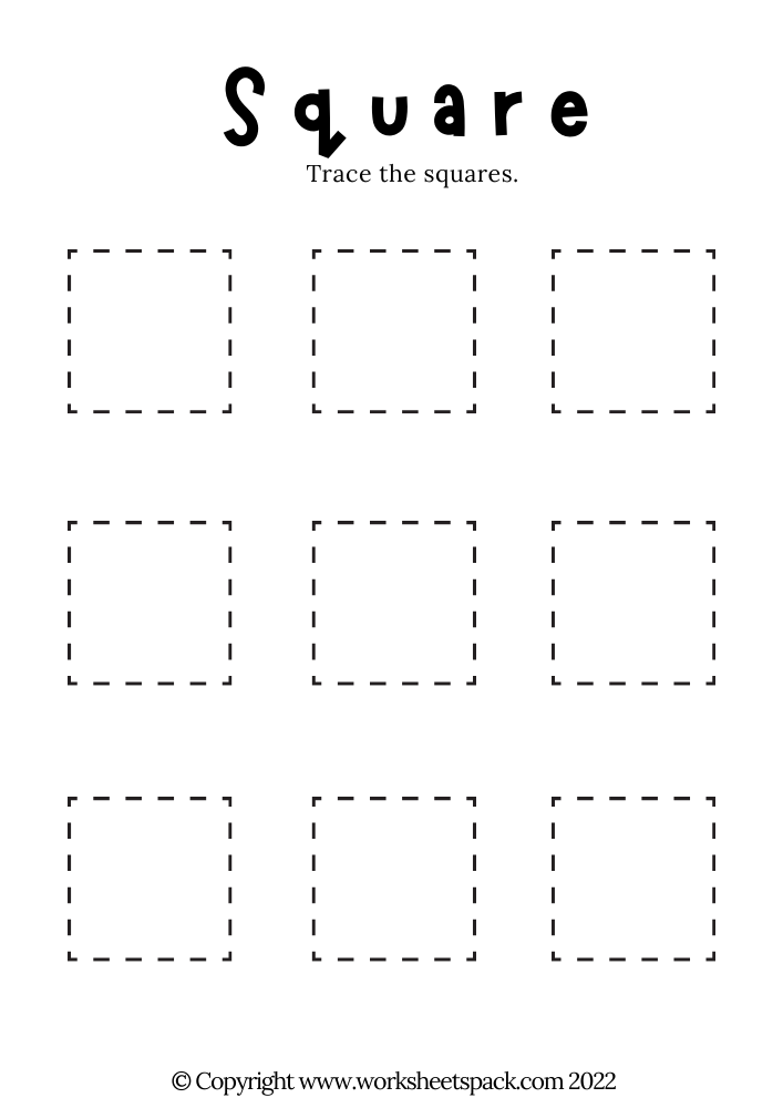Free Printable Square Worksheets for Preschool