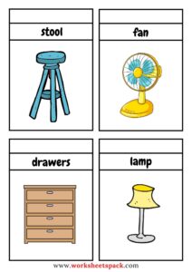 Free Furniture Flashcards PDF - worksheetspack