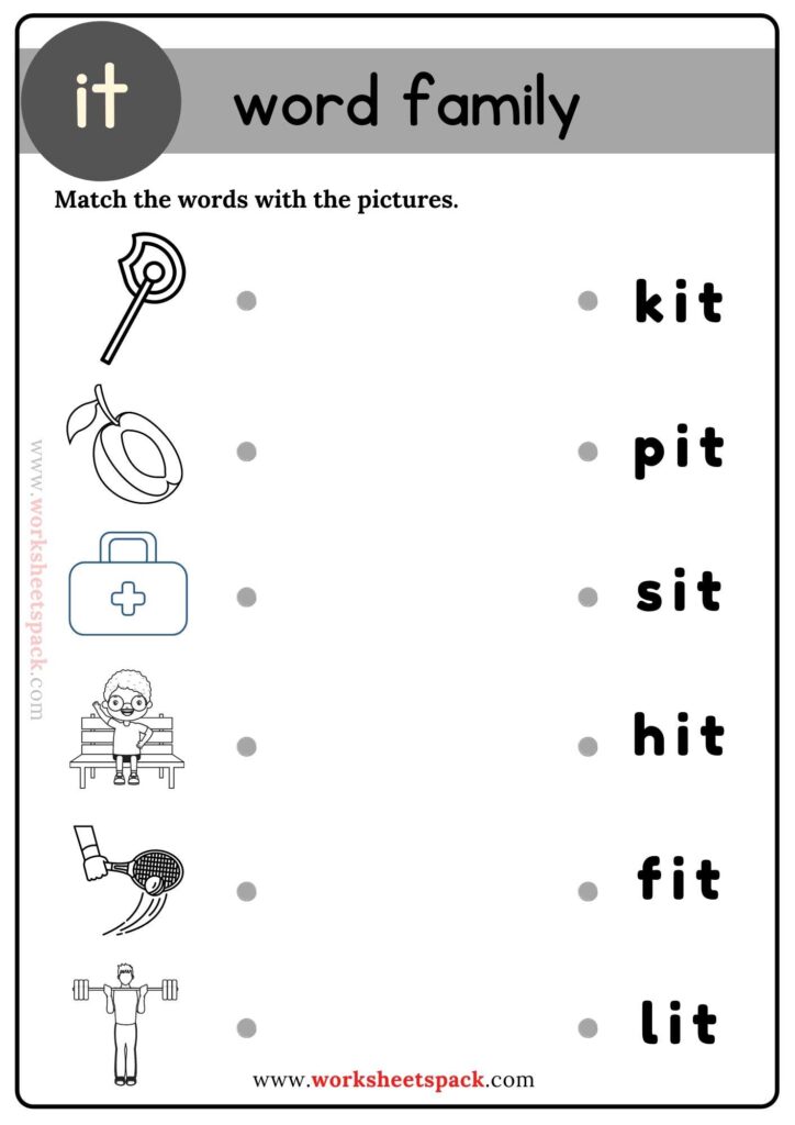 It Words Picture Match PDF