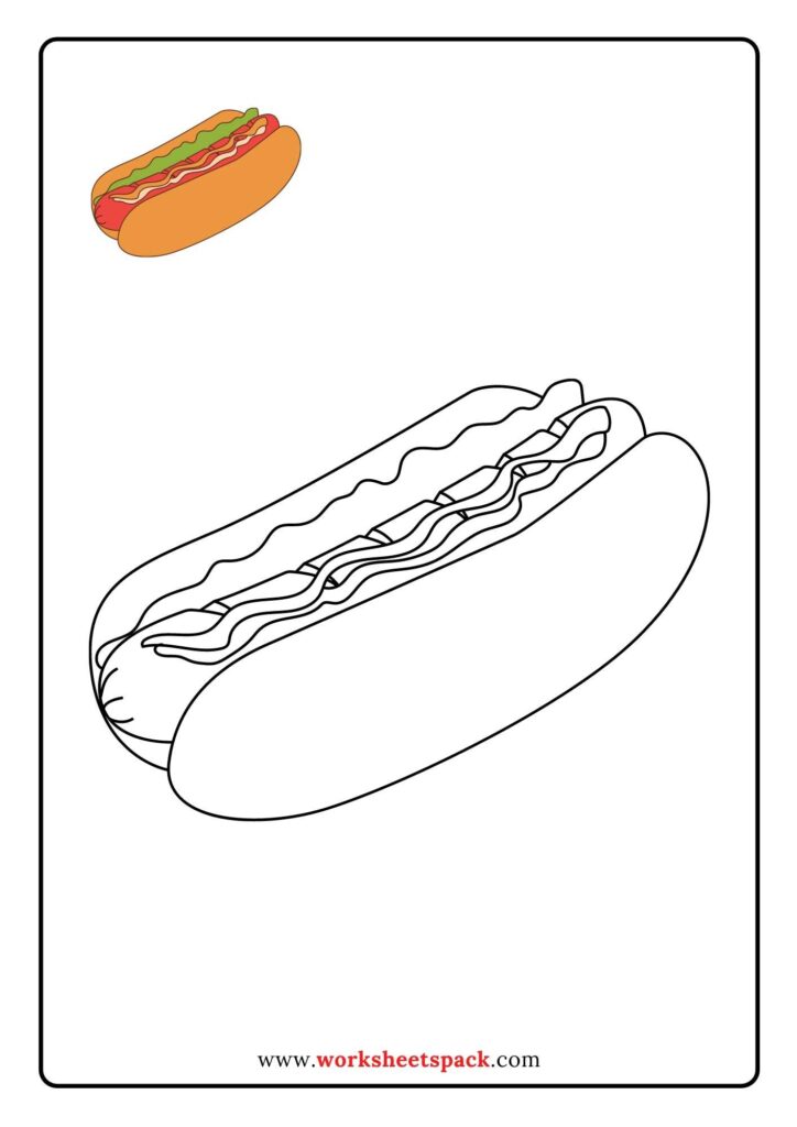 Junk Food Coloring Pages