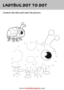Free Insect Dot to Dot Page for Preschool - worksheetspack