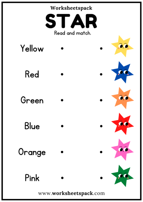 Color Words Matching Star Game