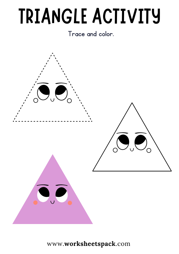 Free Triangle Shape Activity Educational Worksheet PDF for Students