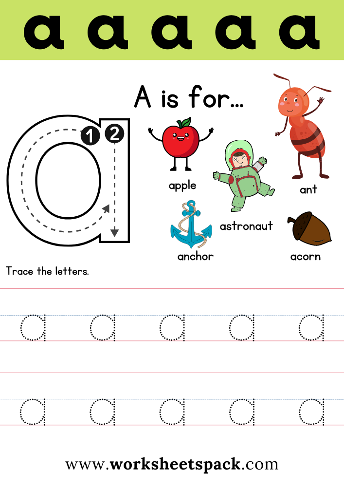 Free Letter A Printable Worksheets Worksheetspack