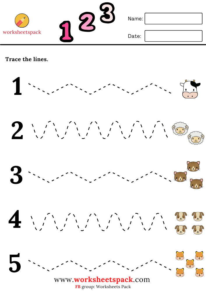 Tracing Lines Worksheets