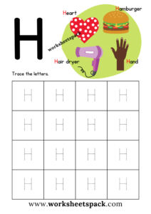 Free Letter H Printable Worksheets - worksheetspack