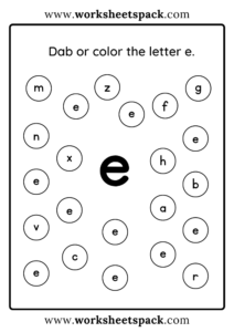 Free Letter E Printable Worksheets - worksheetspack