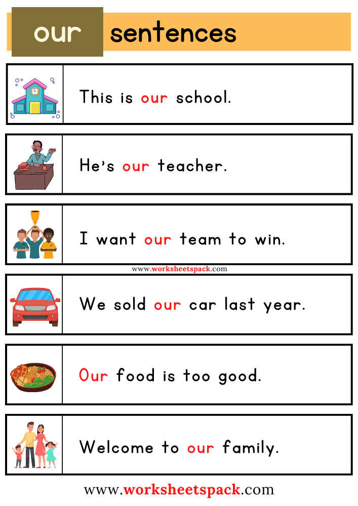 Sight Words Sentences With Pictures PDF Worksheetspack