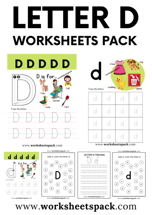 Letter D Printable Worksheets