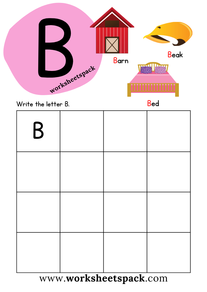 Letter B Writing Activities