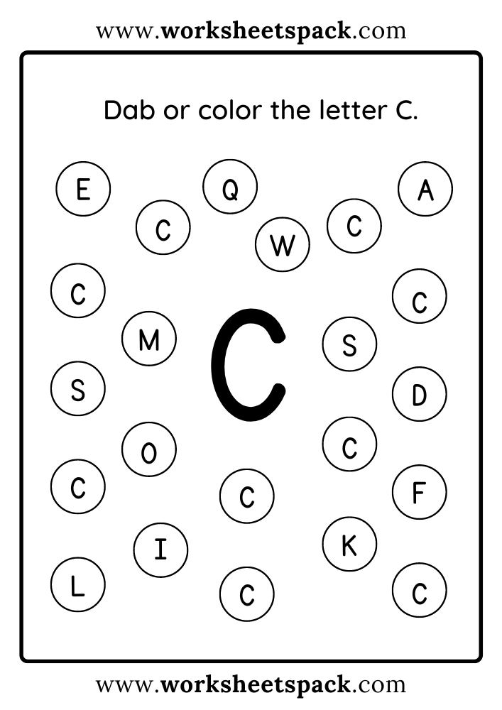 Letter C Coloring Sheet