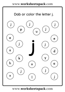 Free Letter J Printable Worksheets PDF - worksheetspack