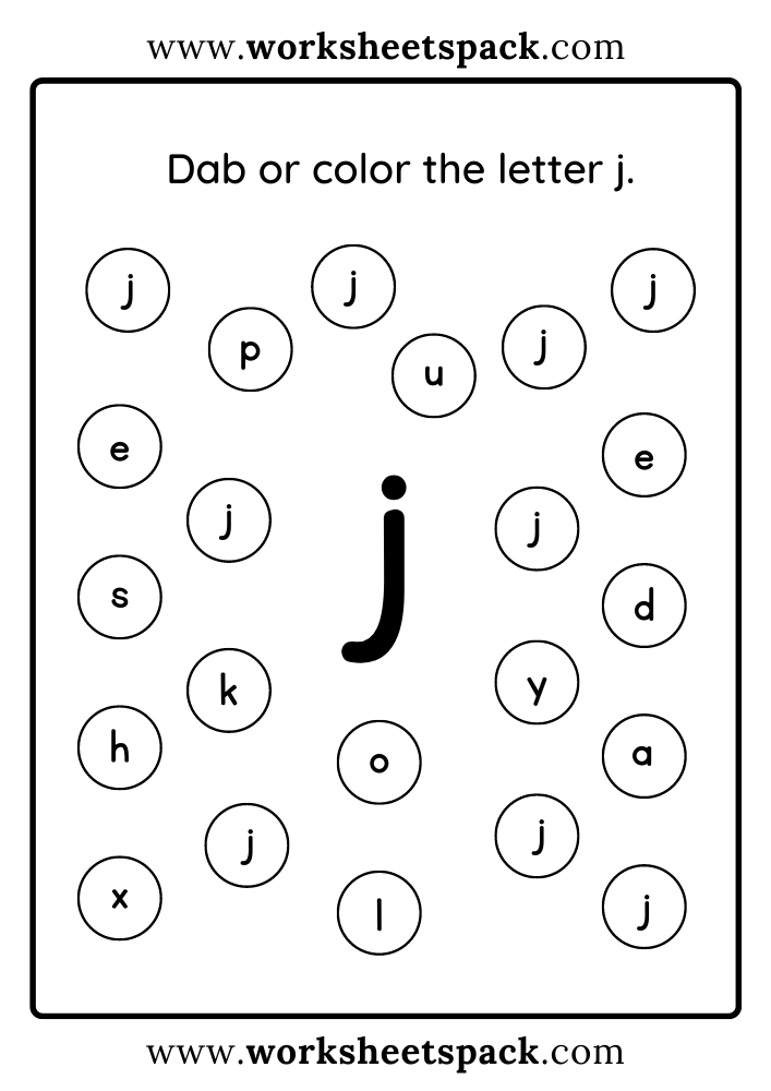 Free Letter J Printable Worksheets PDF Worksheetspack