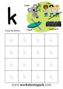 Free Letter K Printable Worksheets PDF - worksheetspack