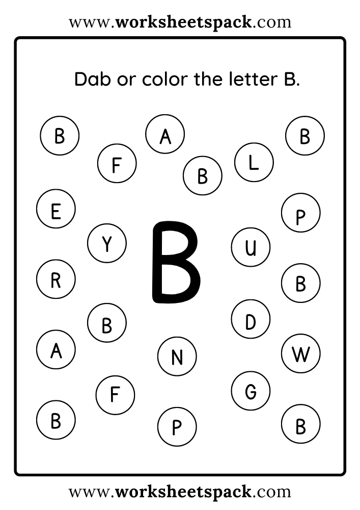 Printable Letter B Coloring Sheet