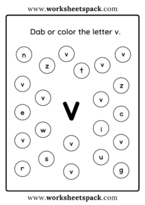 Free Letter V Printable Worksheets PDF - worksheetspack