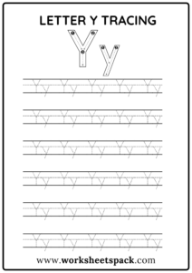 Free Letter Y Printable Worksheets PDF - worksheetspack