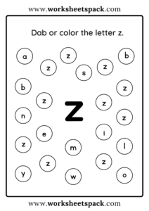 Free Letter Z Printable Worksheets PDF - worksheetspack