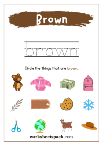 Brown Color Sheet Printable Free PDF Color Brown Worksheet for