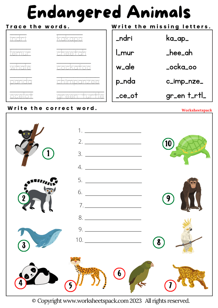 endangered-animals-worksheets-for-kids-worksheetspack