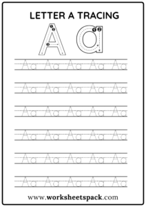 Free Letter A Printable Worksheets - worksheetspack