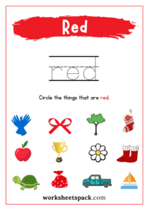 Red Color Sheet Printable Free PDF, Color Red Worksheet for Preschool ...