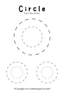 Tracing Circles Free Worksheets PDF - worksheetspack