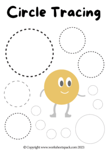 Tracing Circles Free Worksheets PDF - worksheetspack