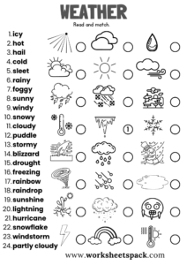 Free Weather Worksheets - worksheetspack