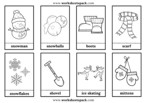 Winter Flashcards PDF - worksheetspack