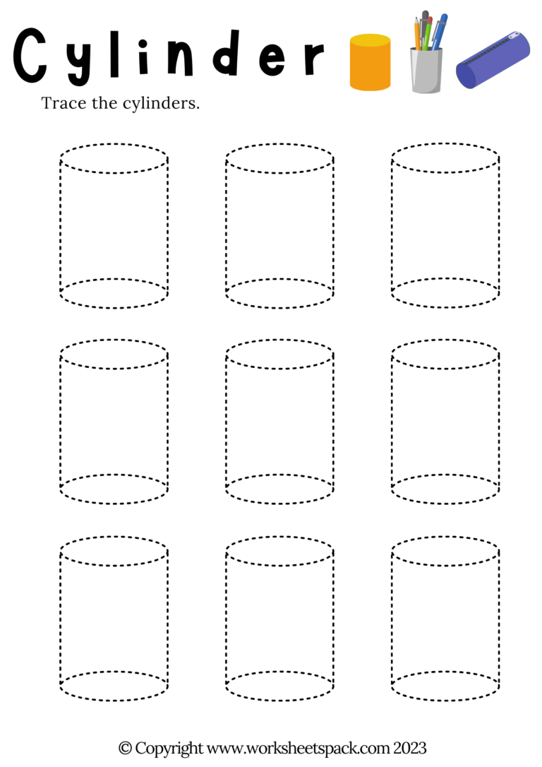 Free 3d Shapes Worksheets Solids Tracing Activities Worksheetspack