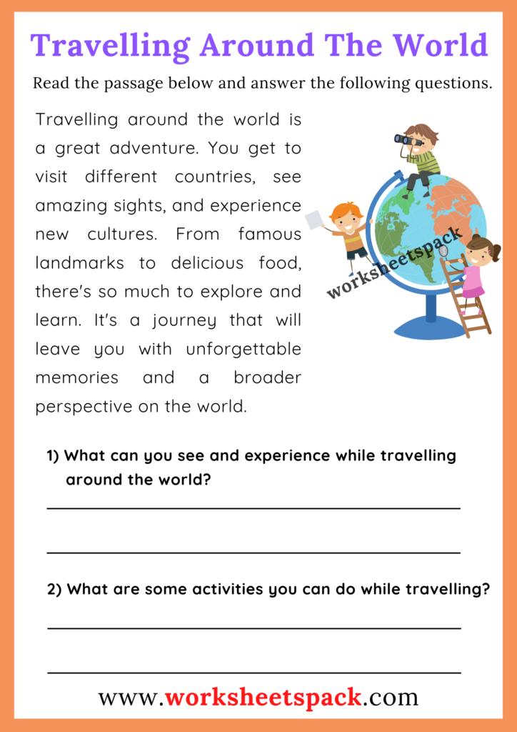 Reading Comprehension about Travelling