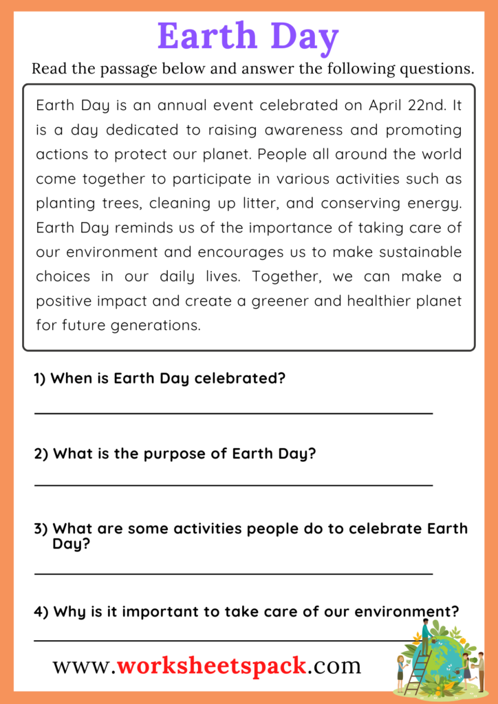 Earth Day Reading Passage