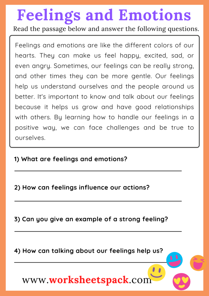 Feelings and Emotions Reading Passage