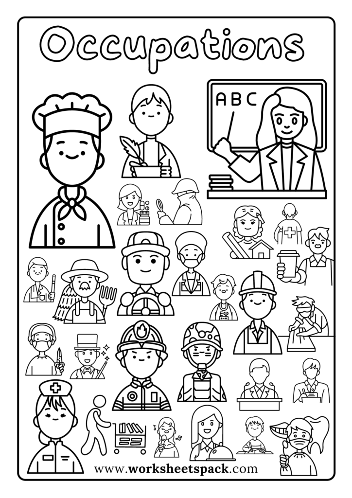 Jobs and Professions Coloring Pages