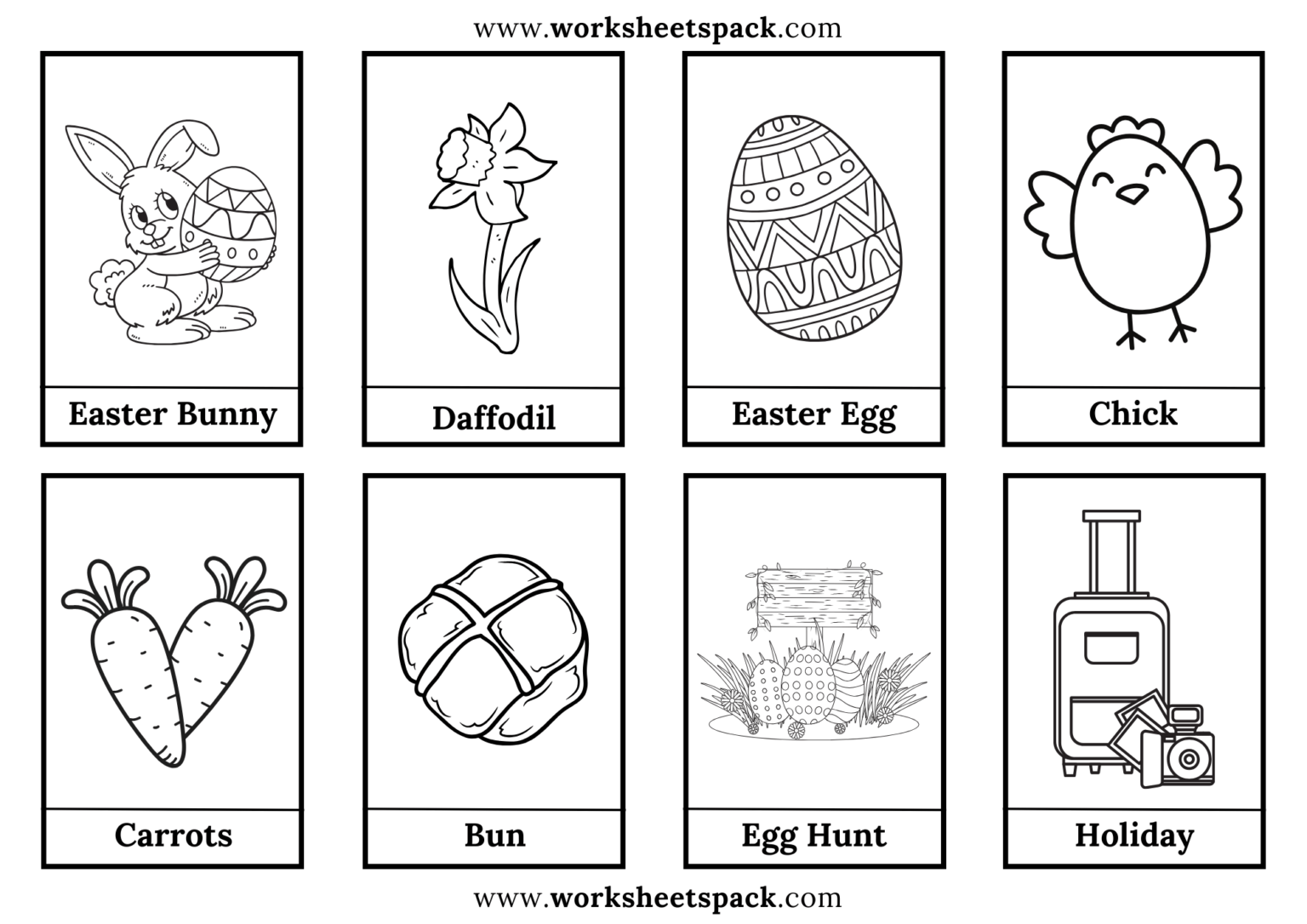 Free Easter Flashcards Bundle - worksheetspack