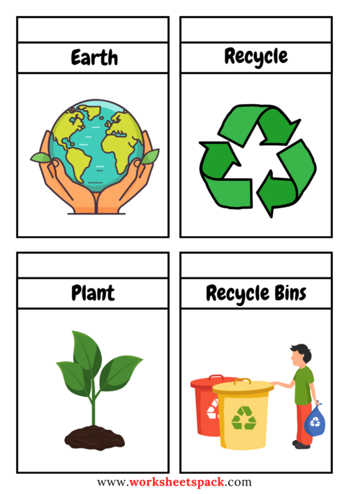 Free Earth Day Flashcards, Recycling ESL Picture Cards - worksheetspack