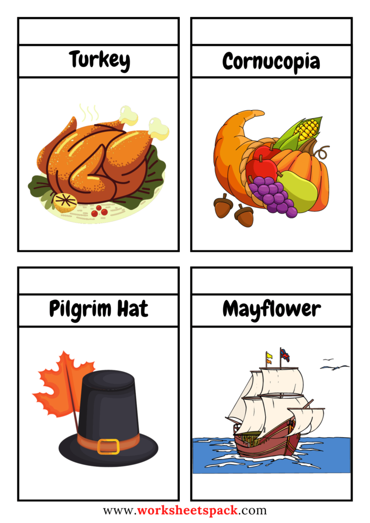 Thanksgiving Flashcards Pack