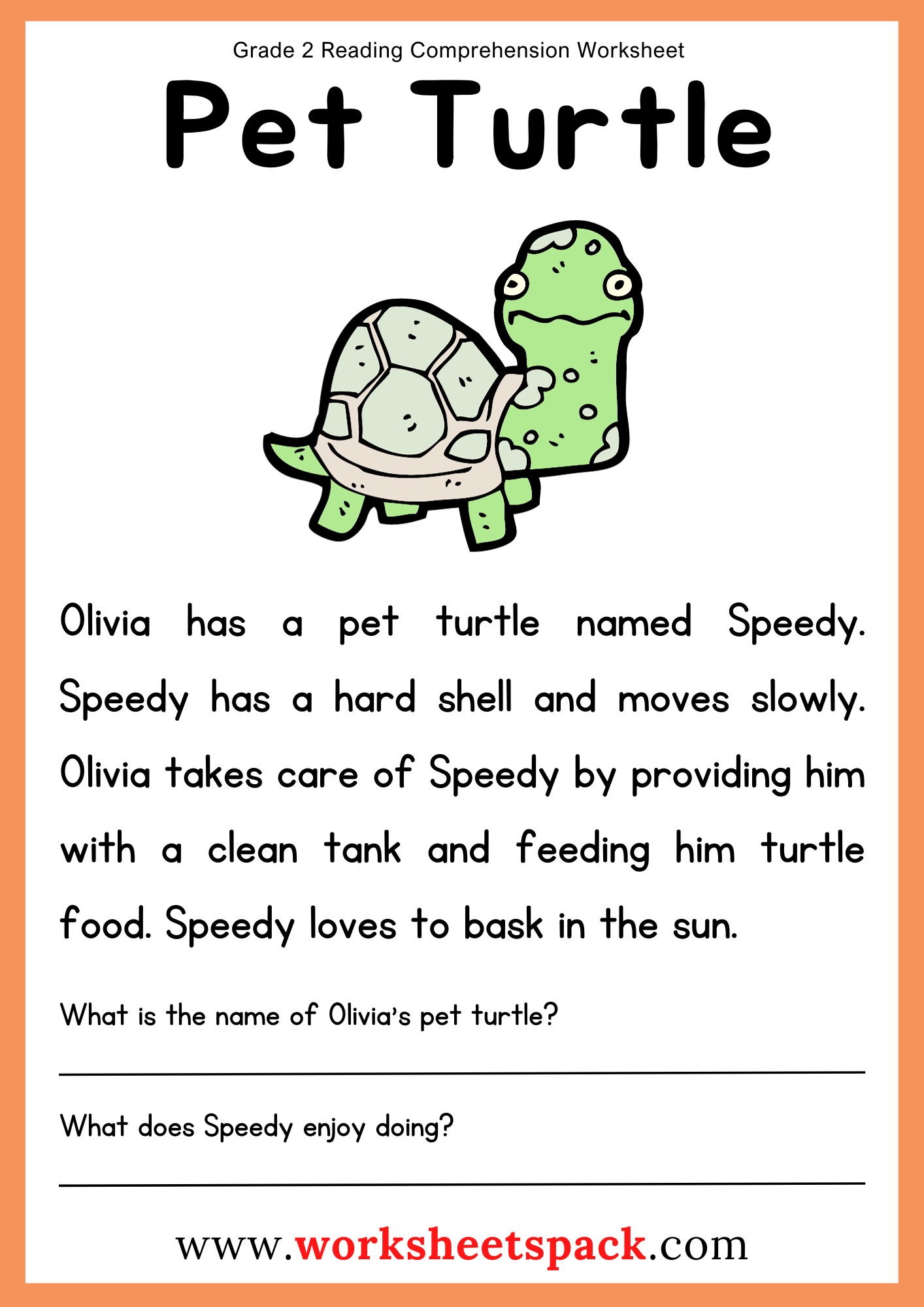 Grade 2 Reading Comprehension Worksheets - worksheetspack