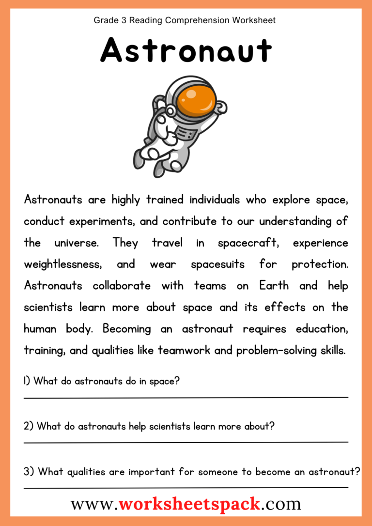 Grade 3 Reading Comprehension Worksheets - worksheetspack