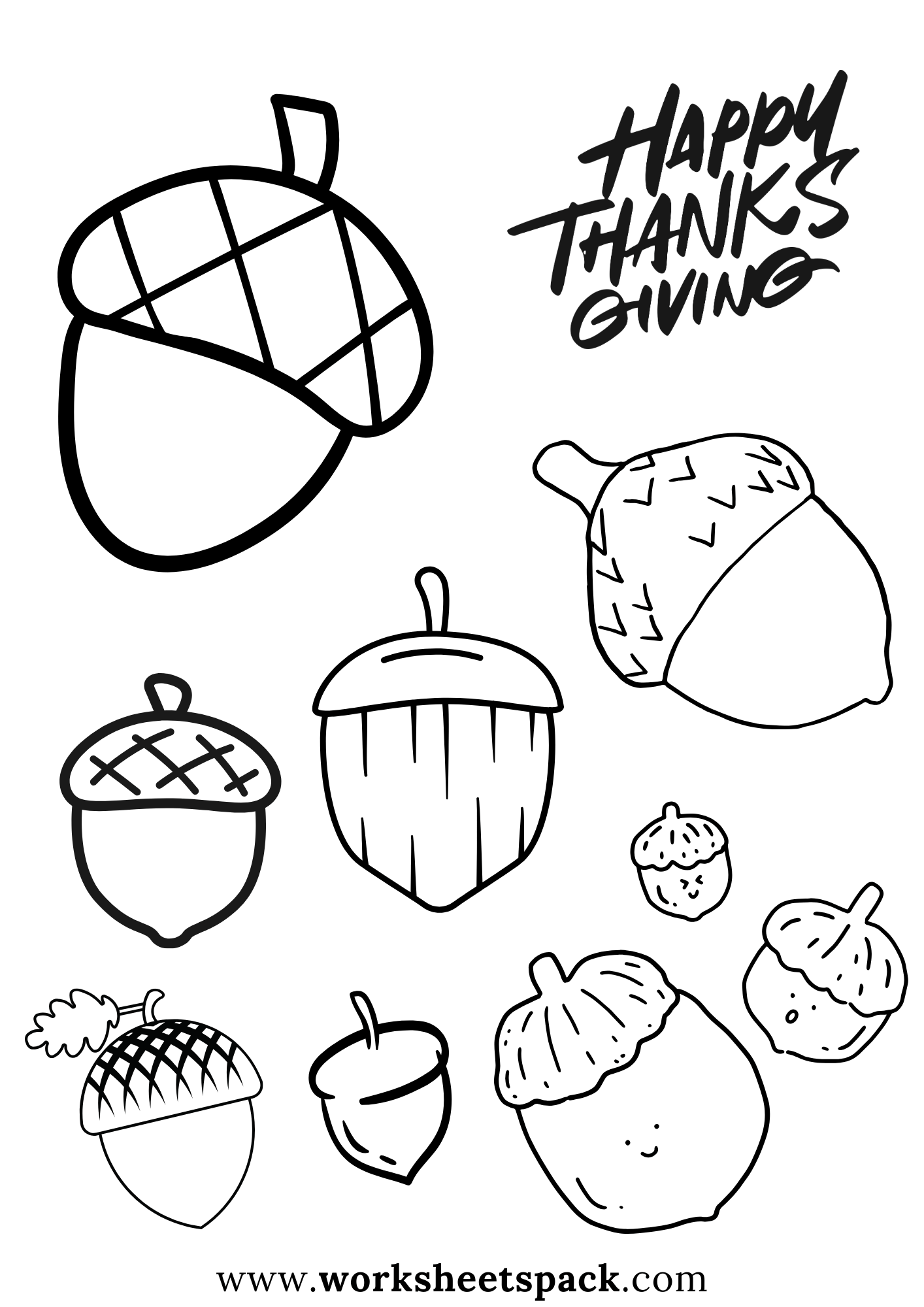 57 Awesome Thanksgiving Coloring Pages (Free PDF) - worksheetspack