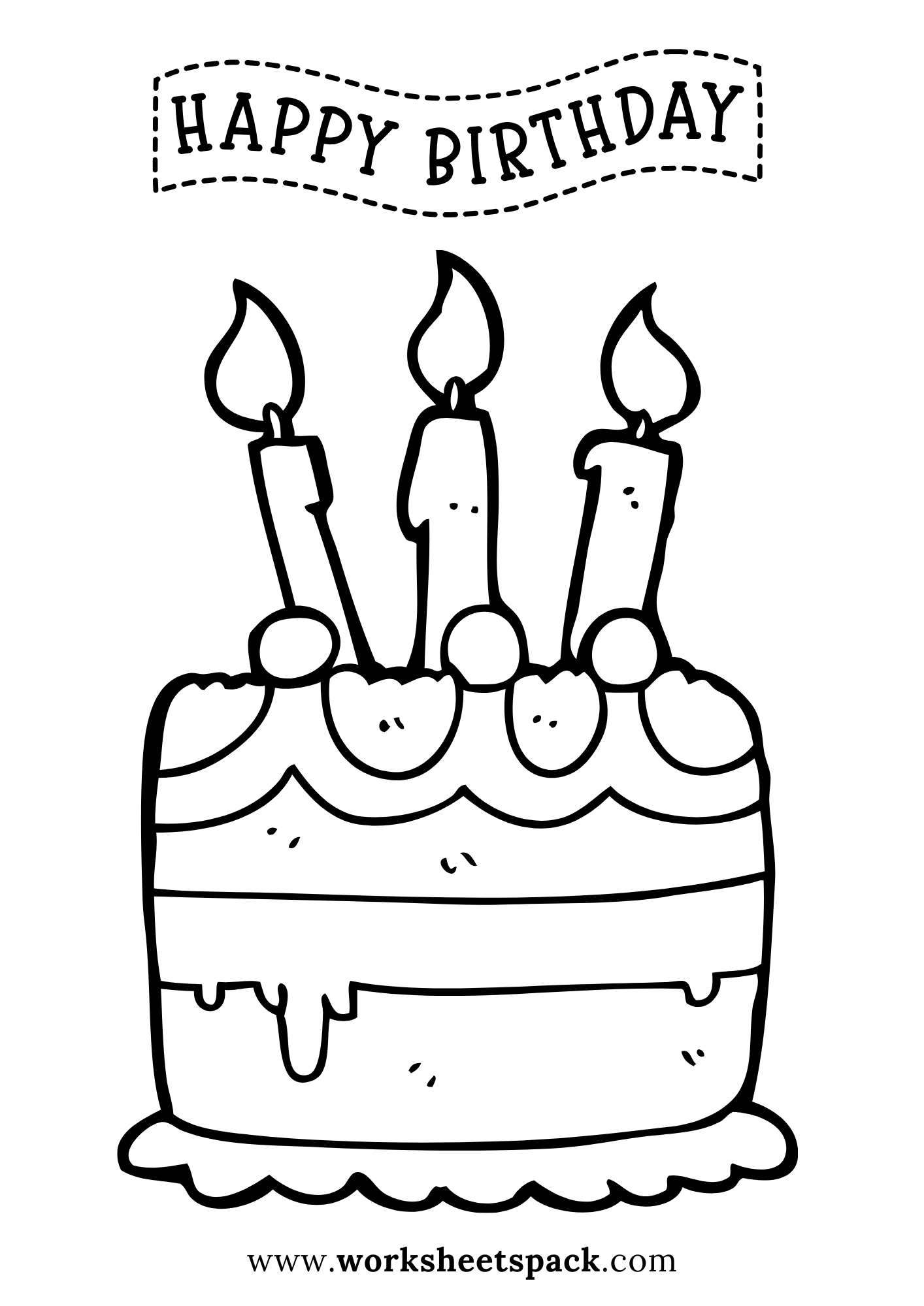Happy Birthday: 20 Best Birthday Coloring Pages - worksheetspack