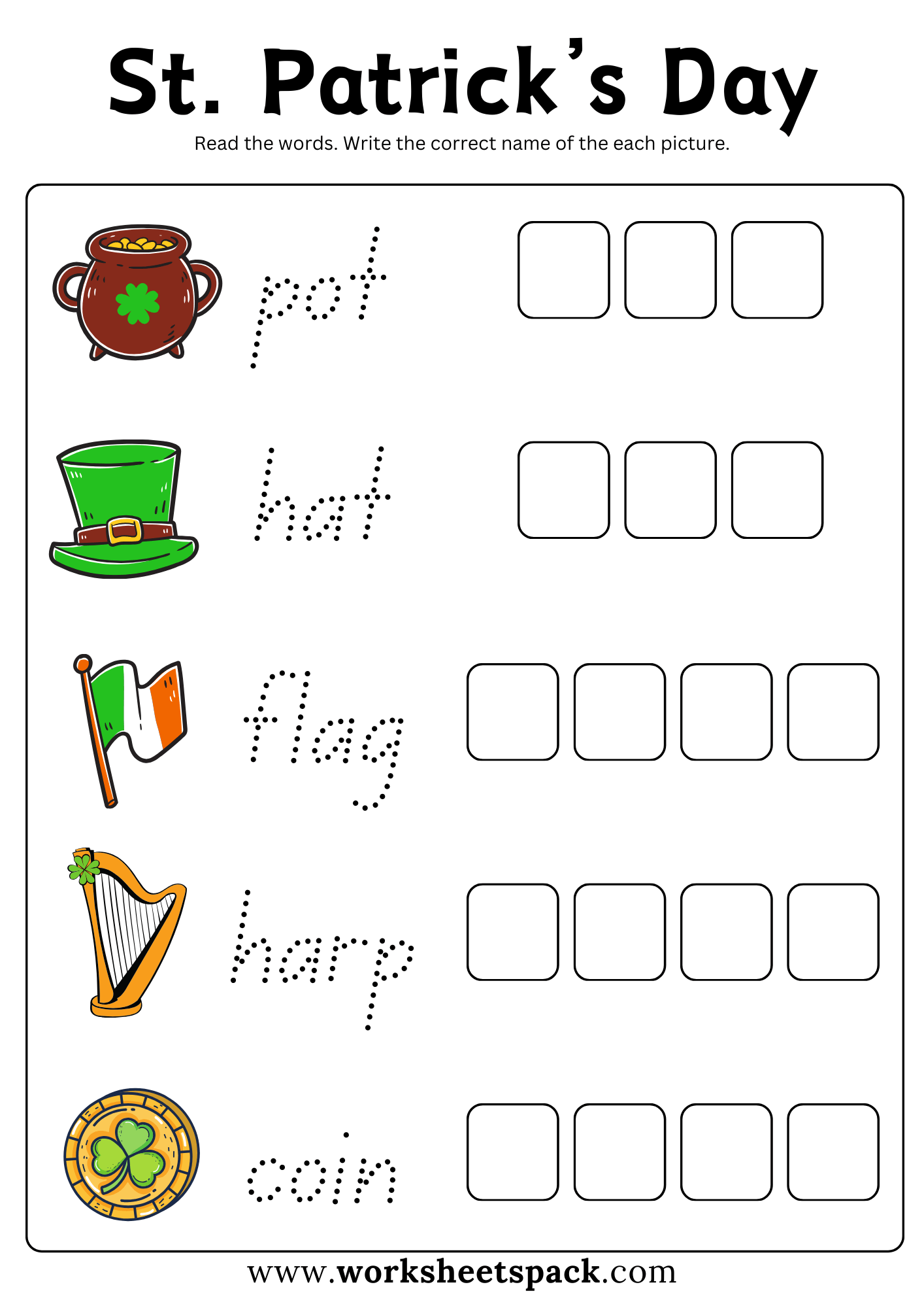 30 Best Free St. Patrick’s Day Worksheets Bundle - worksheetspack