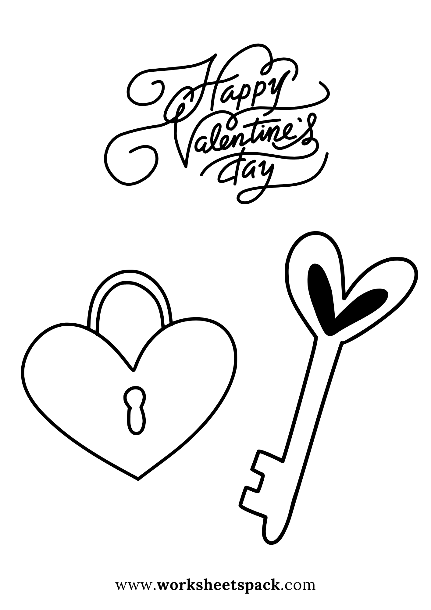 25 Best Free Valentine’s Day Coloring Pages - worksheetspack