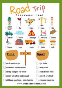 Adventure on Wheels: Free Printable Road Trip Scavenger Hunt for All ...